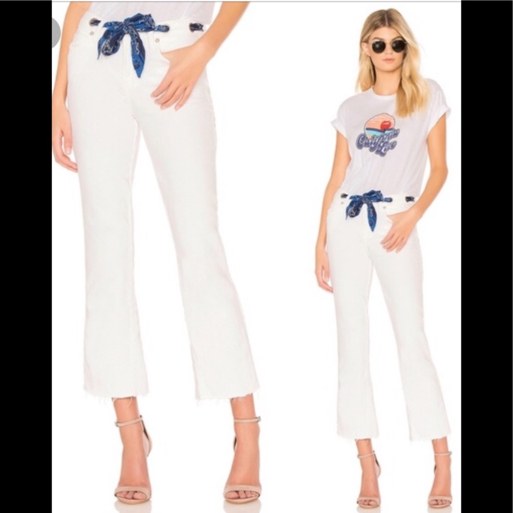 Free People White Cropped Denim